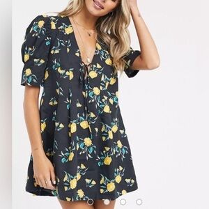 Free People Adelle Floral Print Tunic Dress